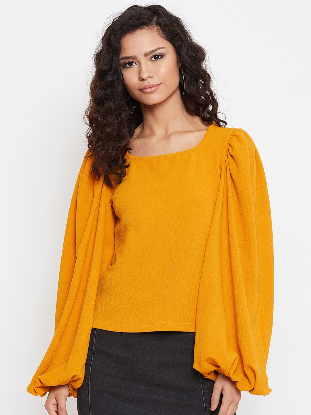 Buy Zastraa Puff Sleeves Round Neck Top Tops for Women 21872276 Myntra