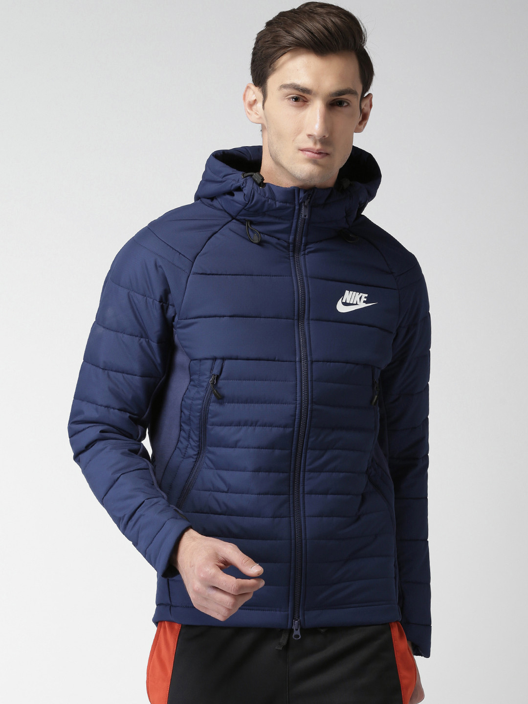 Buy Nike Men Blue Solid AS M NSW SYN Quilted Hooded Jacket Jackets for Men 2187582 Myntra