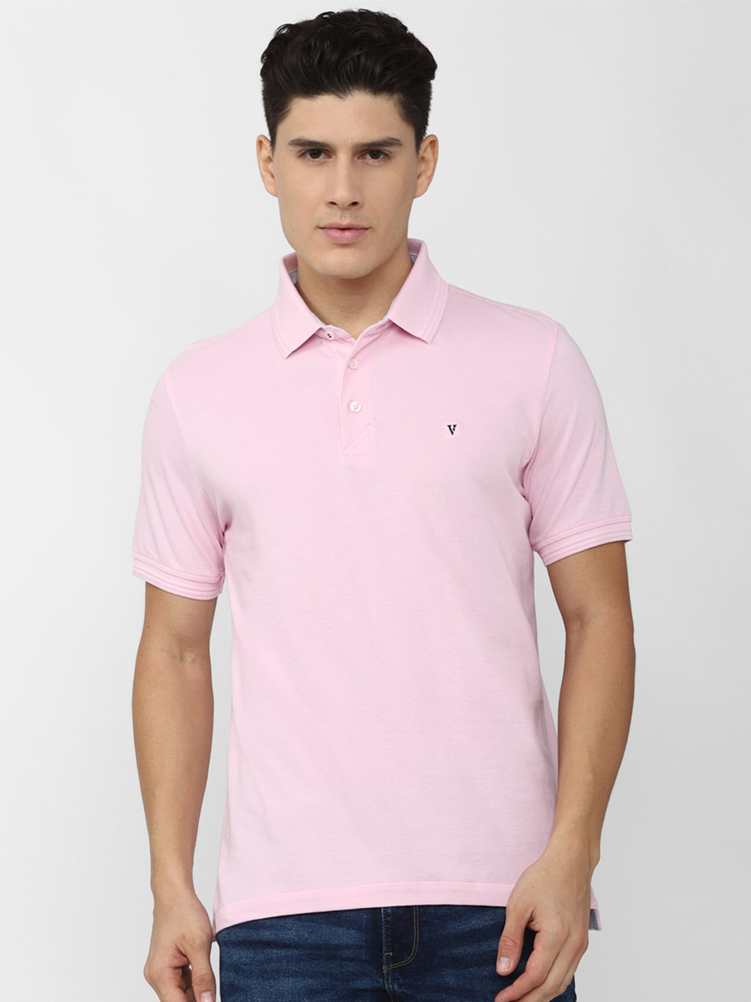 Buy Van Heusen Sport Polo Collar Slim Fit Pure Cotton T Shirt - Tshirts ...