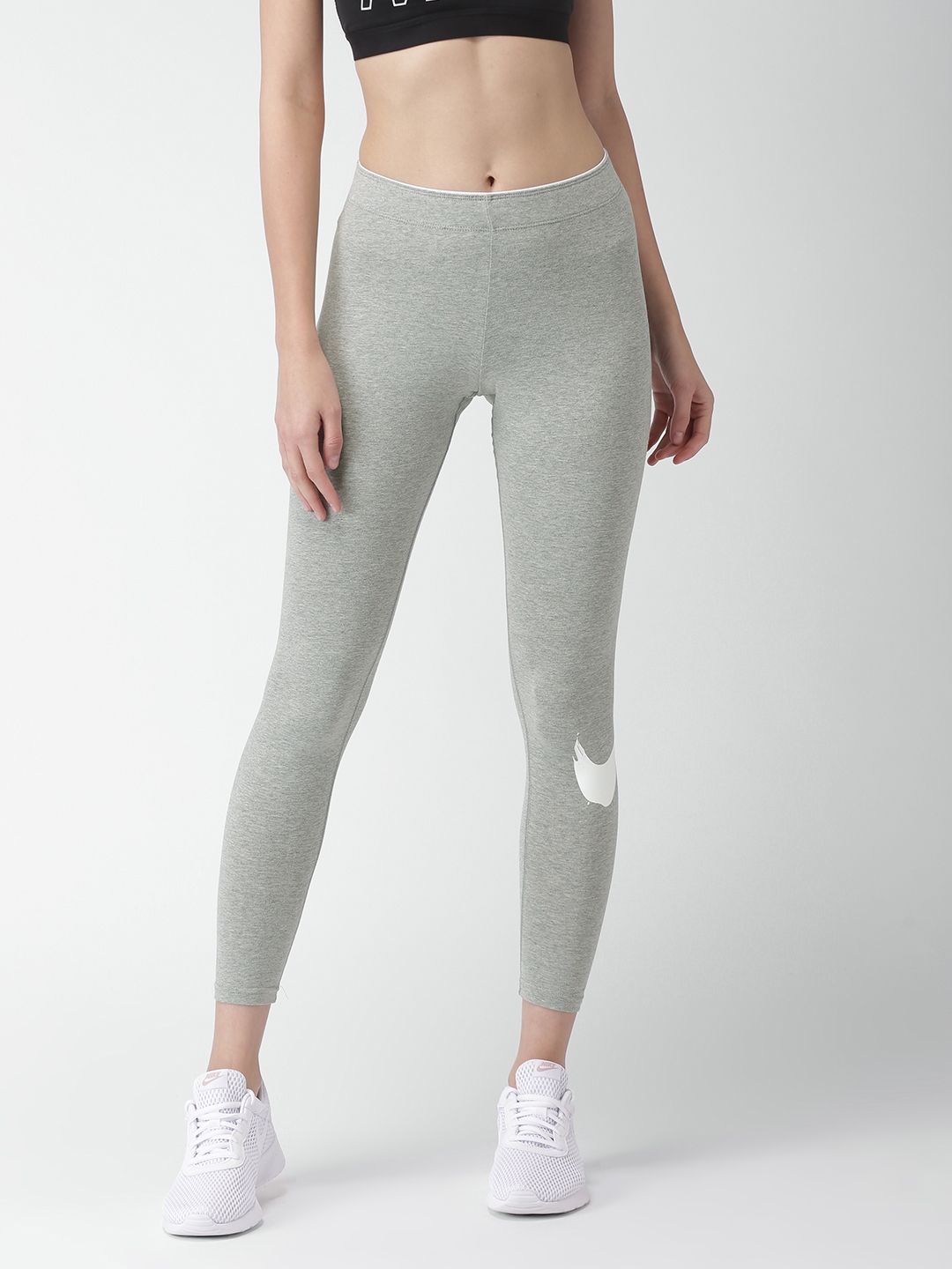 nike grey swoosh leggings