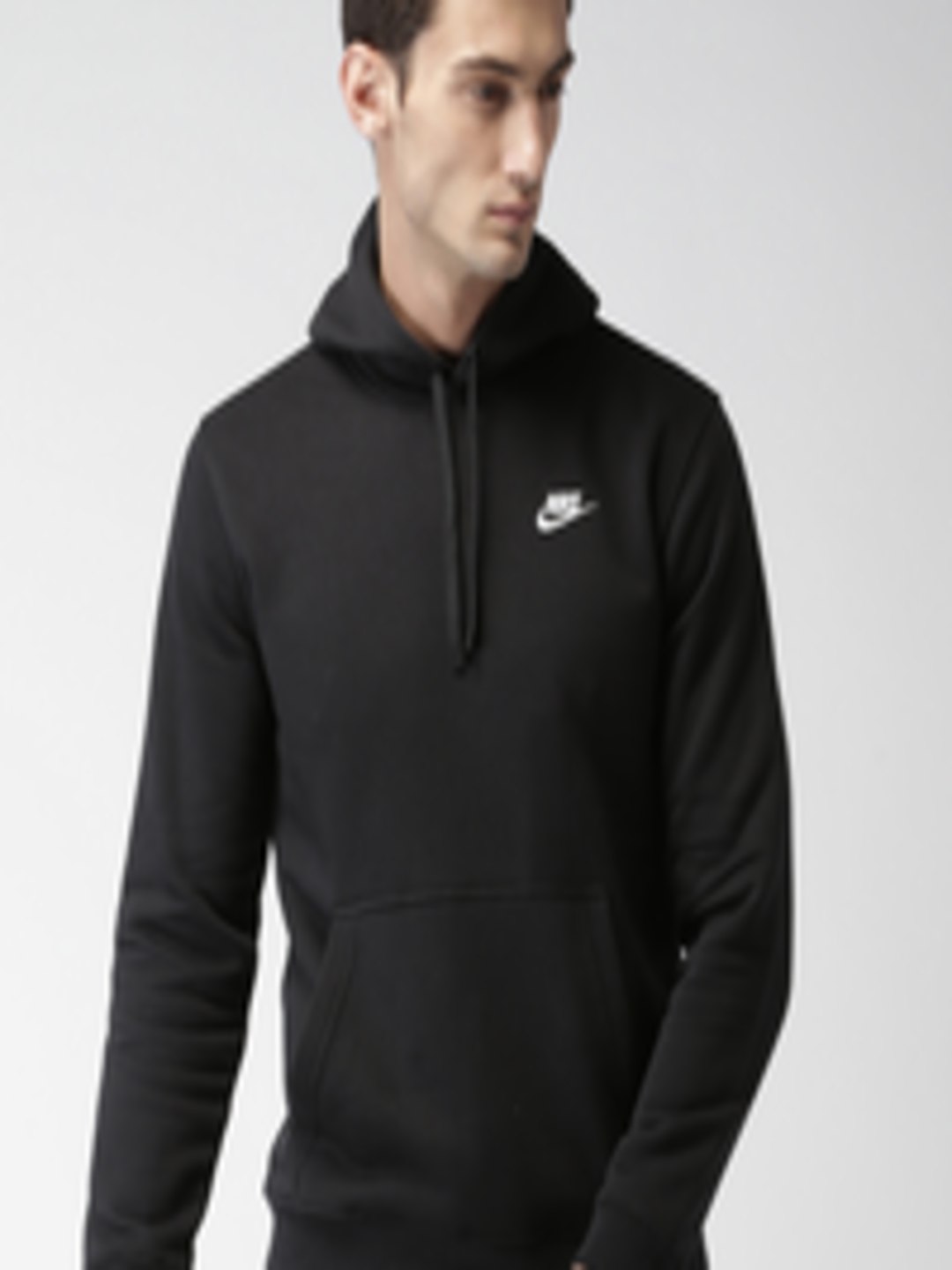 Buy Nike Men Black Solid AS M NSW HOODIE PO FLC CLUB Sweatshirt