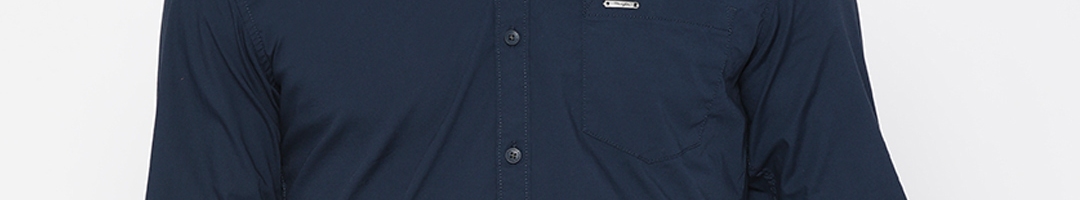 Buy Wrangler Men Navy Slim Fit Solid Casual Shirt - Shirts for Men ...