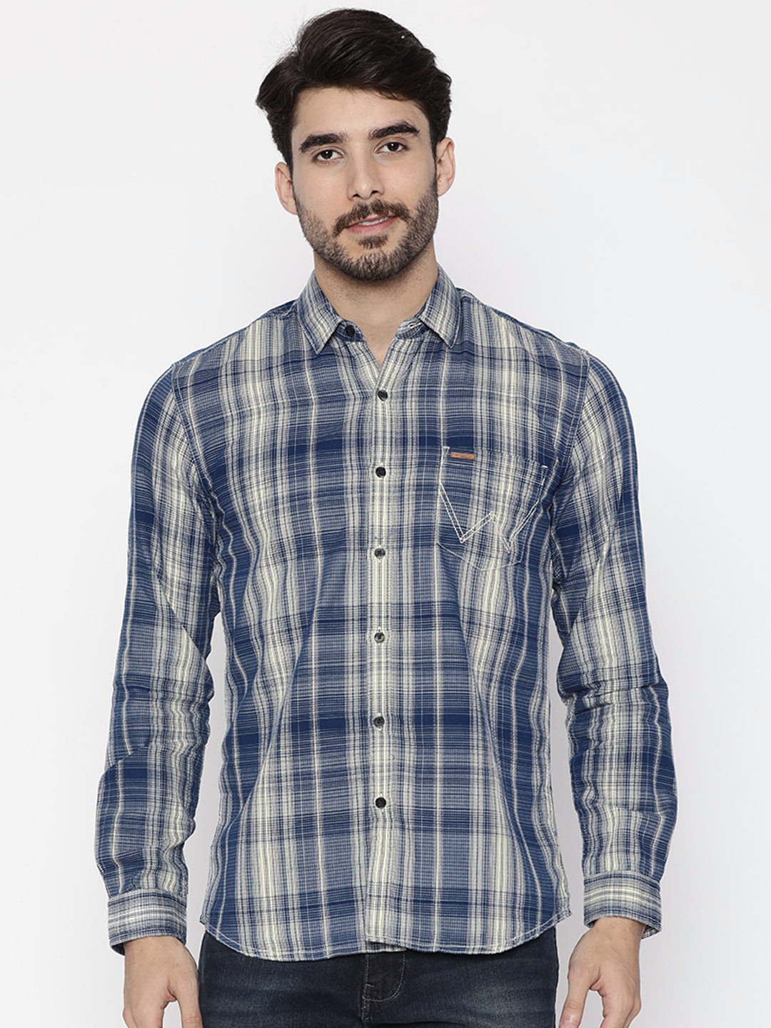 wrangler check shirt mens