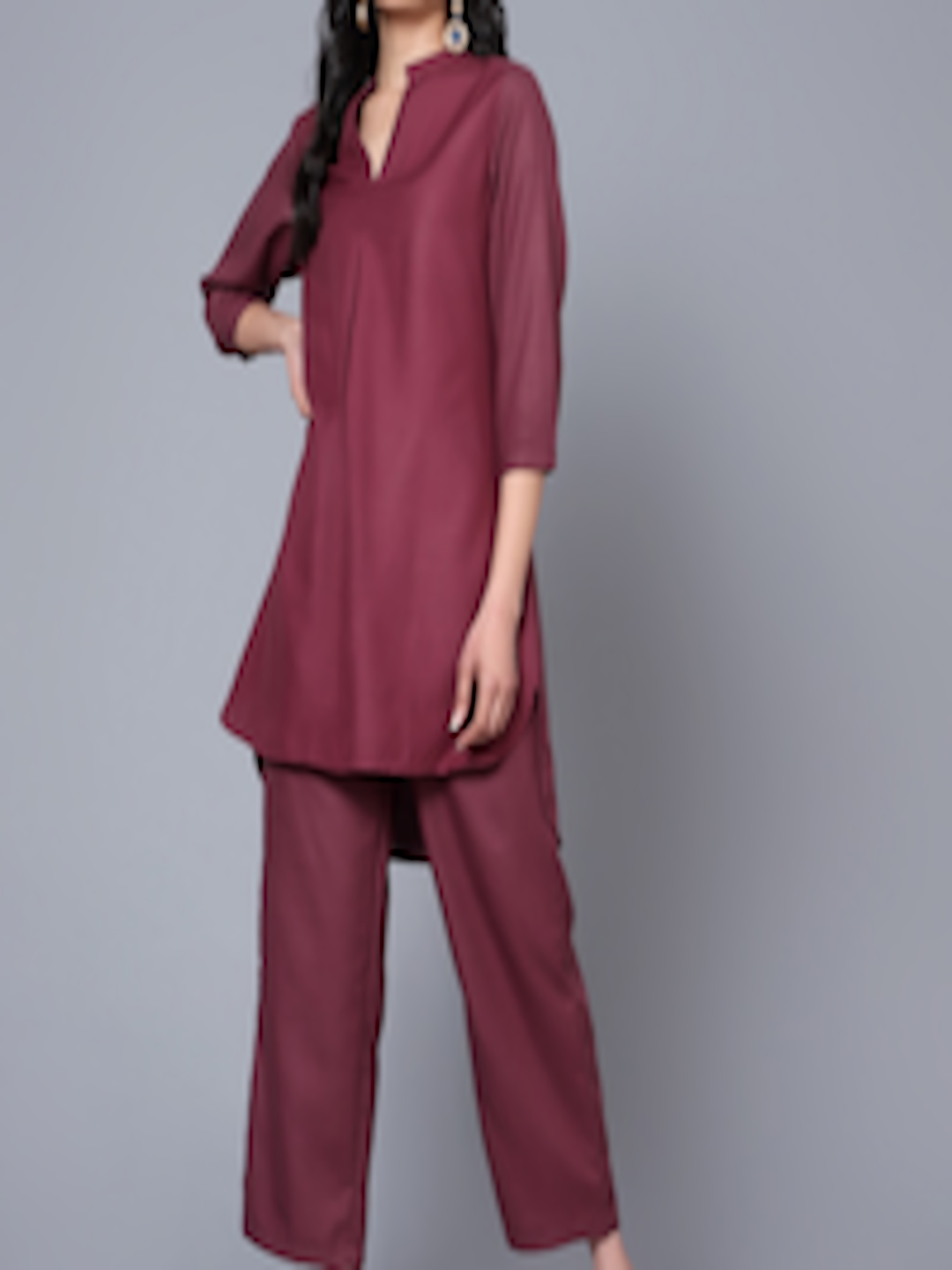 Buy Bani Women V Neck Tunic With Trousers - Co Ords for Women 21891750 ...