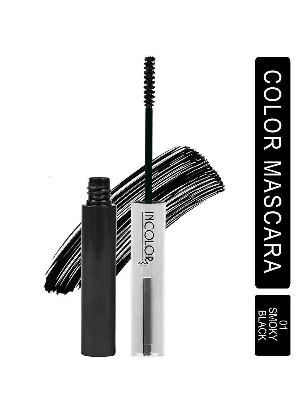 Buy INCOLOR Smudge Proof & Long Lasting Color Mascara 6ml Smoky Black 01 Mascara for Women