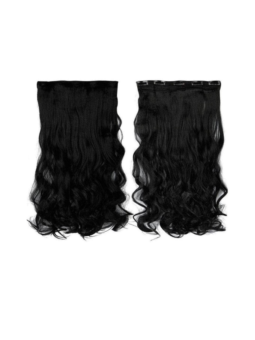 Buy CHANDERKASH 5Clips Based Natural Curly Synthetic Nylon Hair Extension Black Beauty