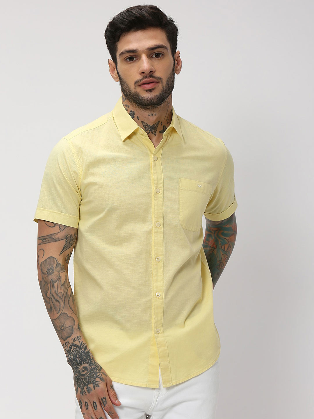 Buy Mufti Trim Slim Fit Casual Shirt Shirts for Men 21902386 Myntra