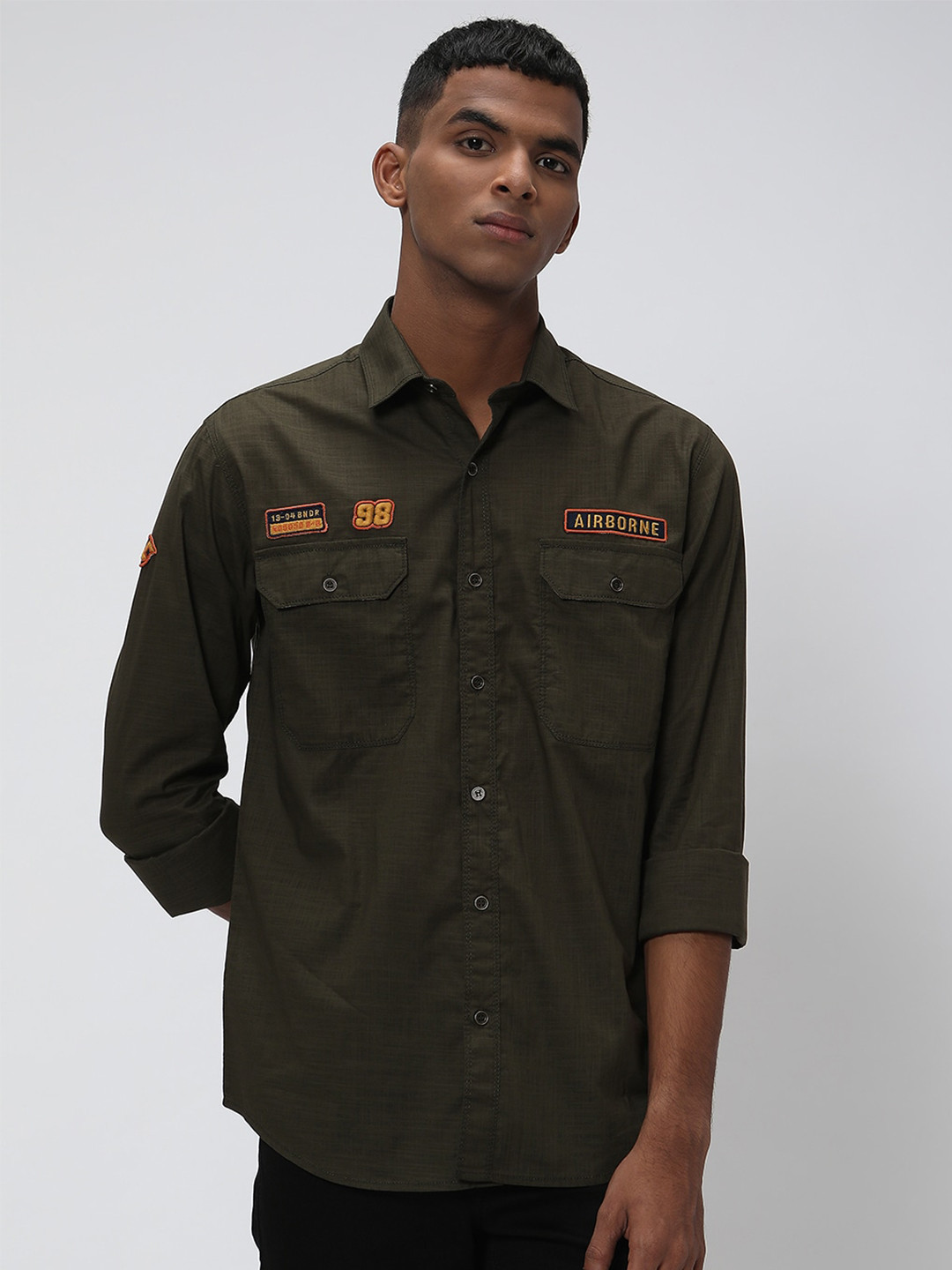 Buy Mufti Trim Slim Fit Pure Cotton Casual Shirt Shirts for Men 21902504 Myntra