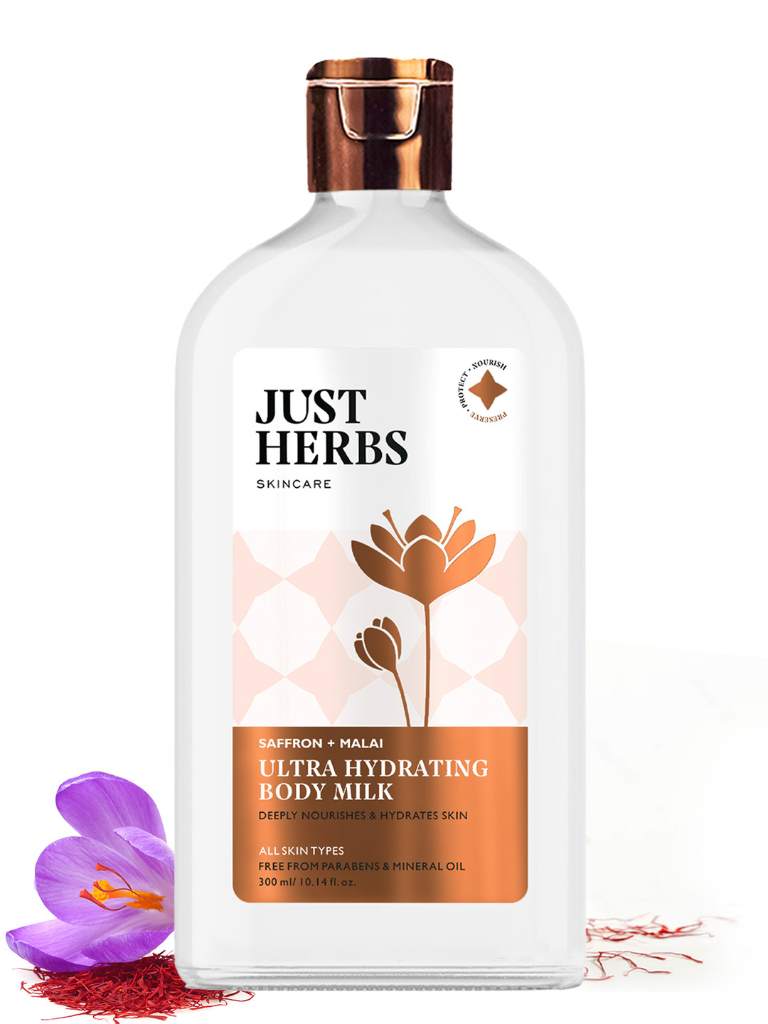 Buy Just Herbs Skincare Ultra Hydrating Body Milk Lotion With Saffron