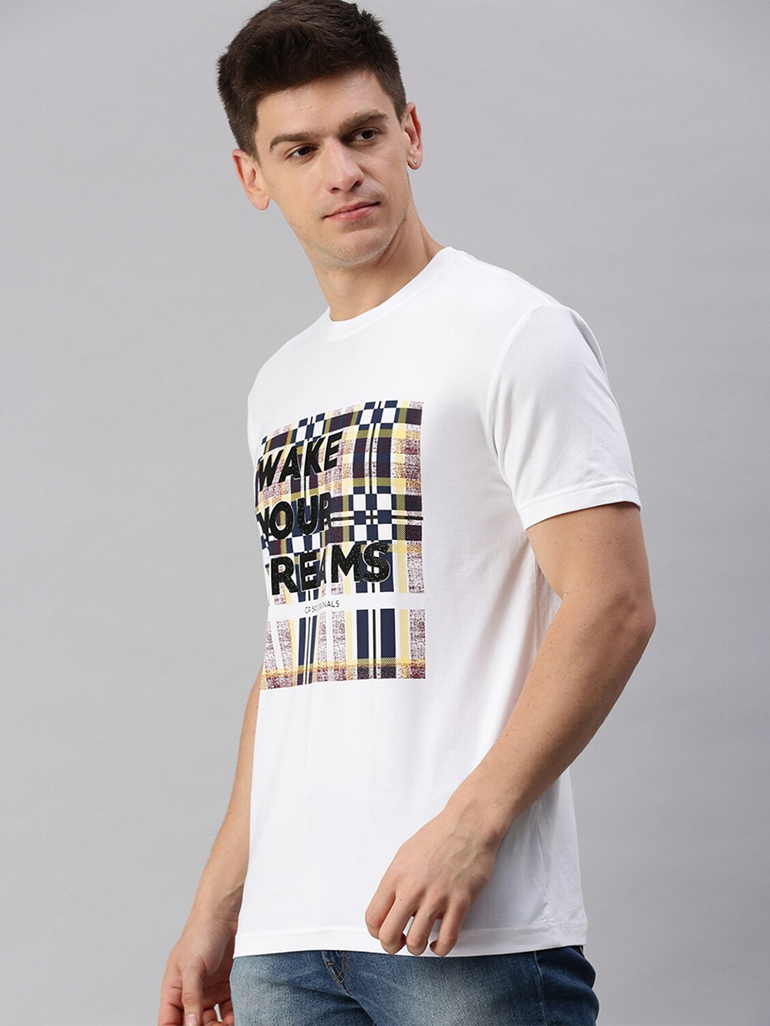 Buy CP BRO Typography Printed Slim Fit Cotton T Shirt - Tshirts for Men ...