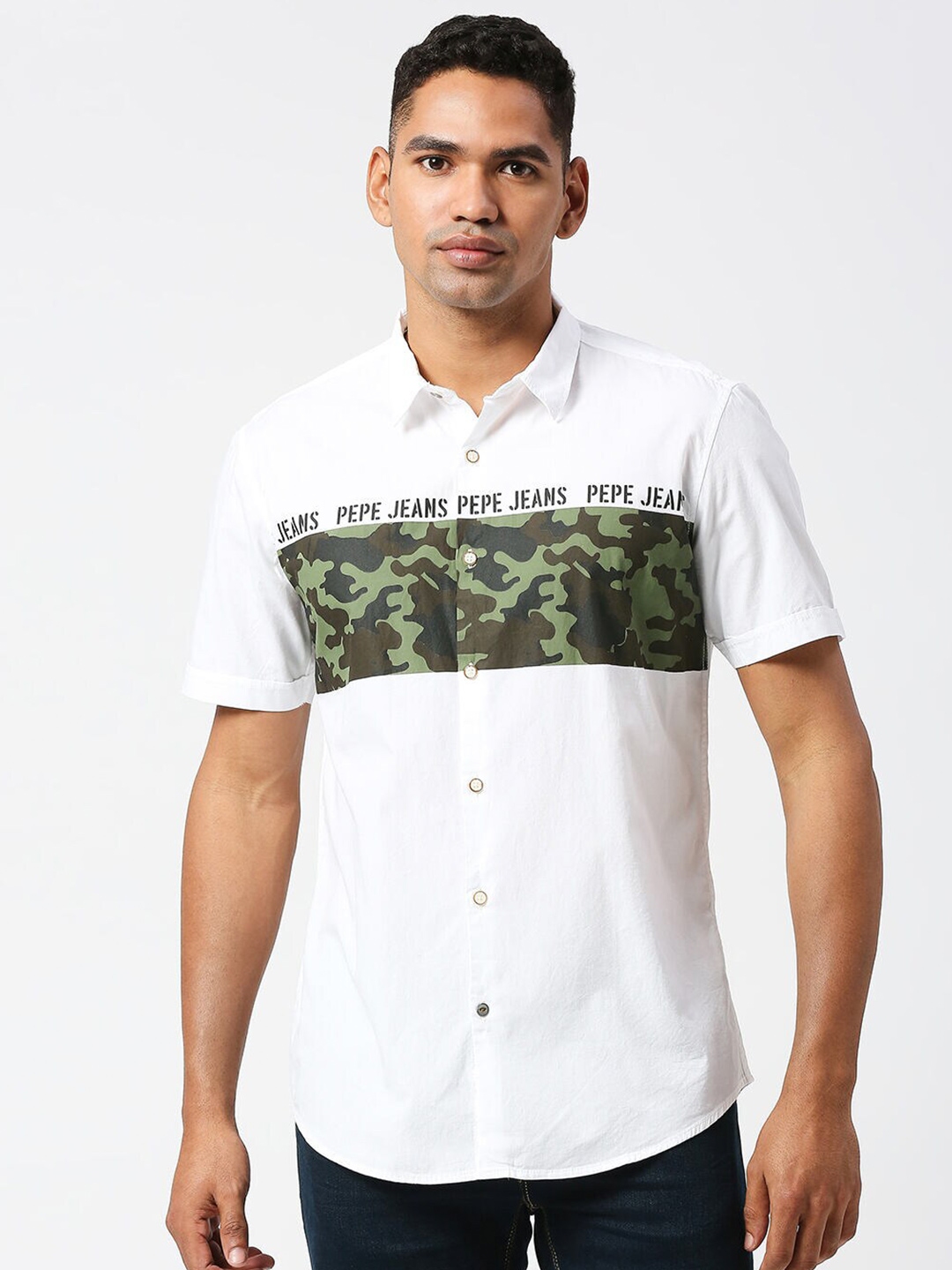 Buy Pepe Jeans Men White Relaxed Printed Casual Shirt Shirts For Men buy-pepe-jeans-men-white-relaxed-printed-casual-shirt-shirts-for-men