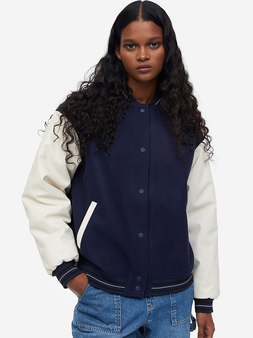 Buy H&M Baseball Jacket Jackets for Women 21917304 Myntra