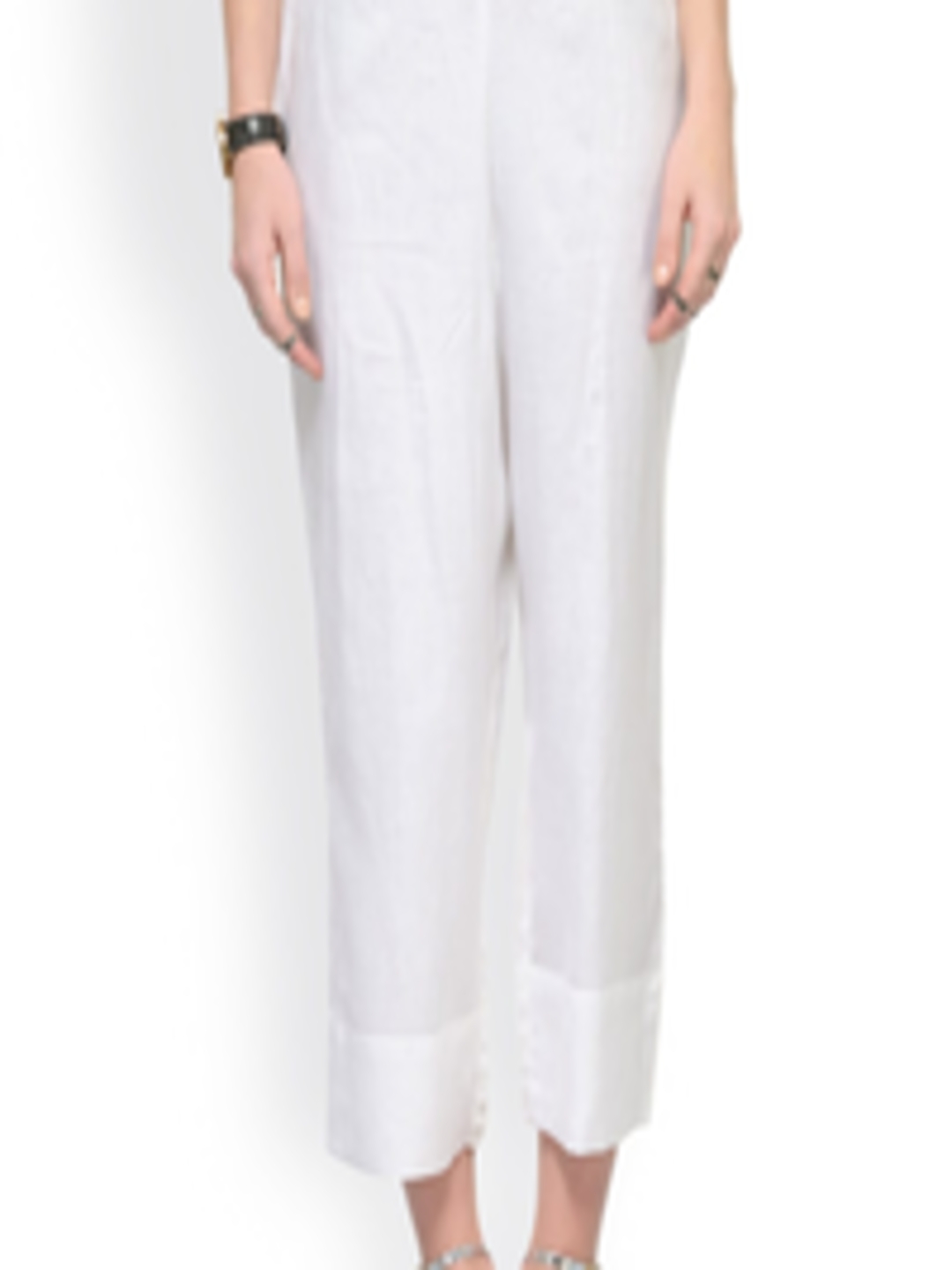 Buy Varanga White Ankle Length Pants - Palazzos for Women 2192091 | Myntra