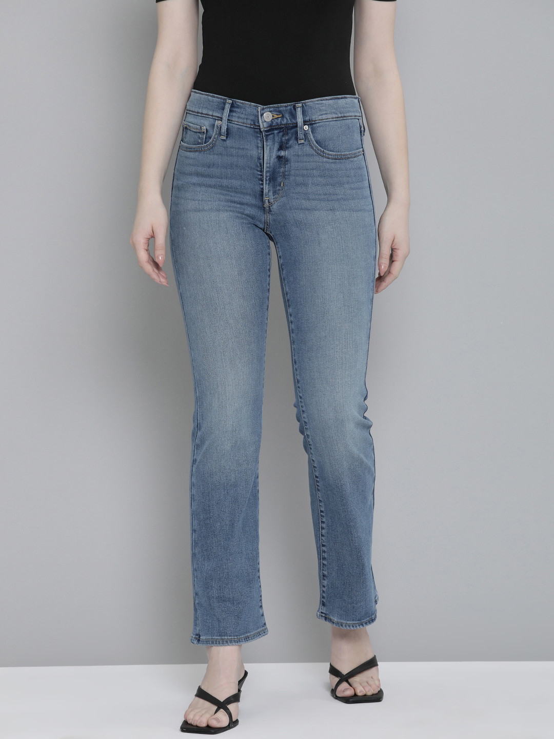 Buy Levis Women Mid Rise 315 Shaping Bootcut Light Fade Stretchable ...
