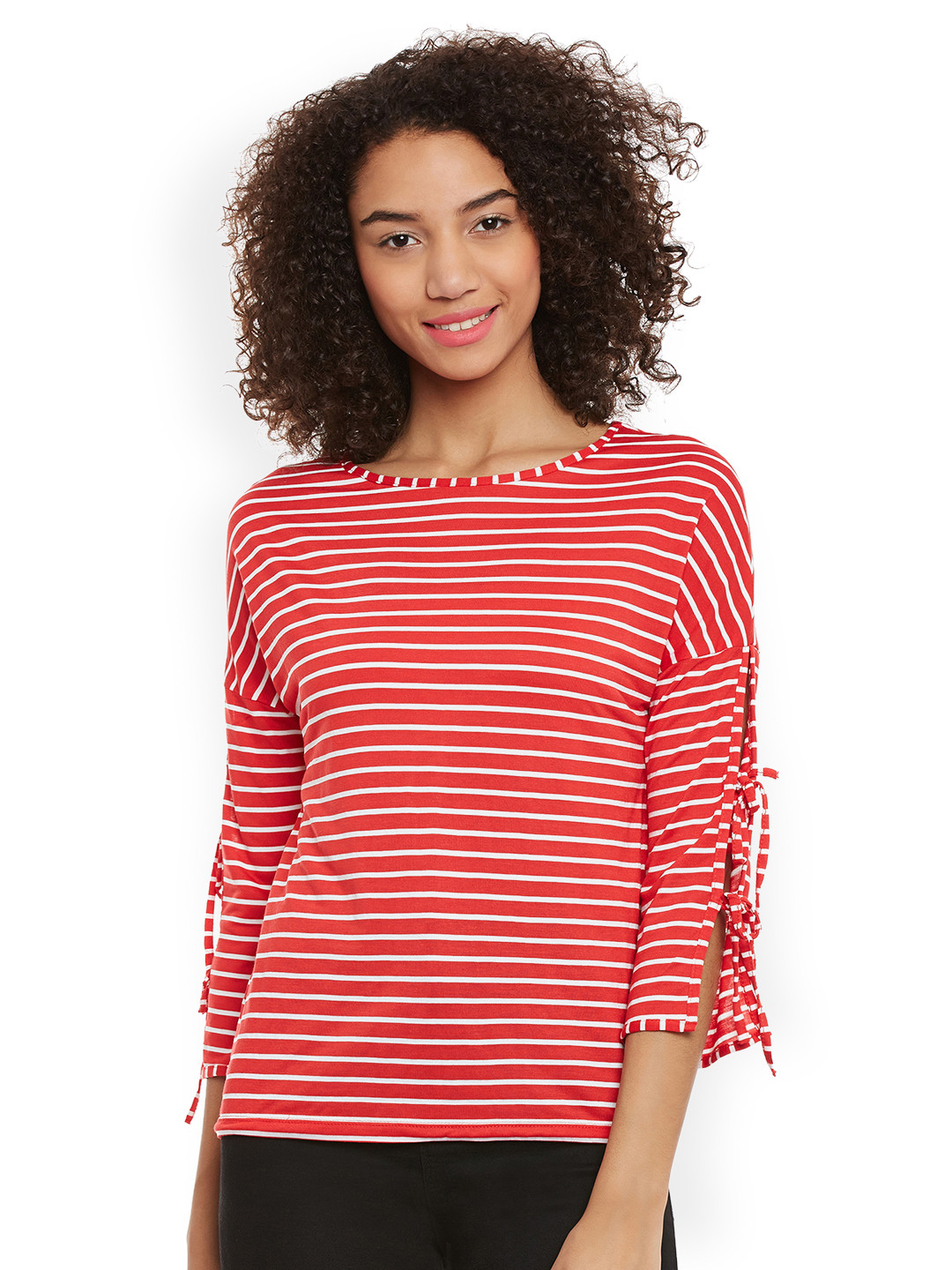 Buy Femella Women Red Striped Top Tops for Women 2192941 Myntra