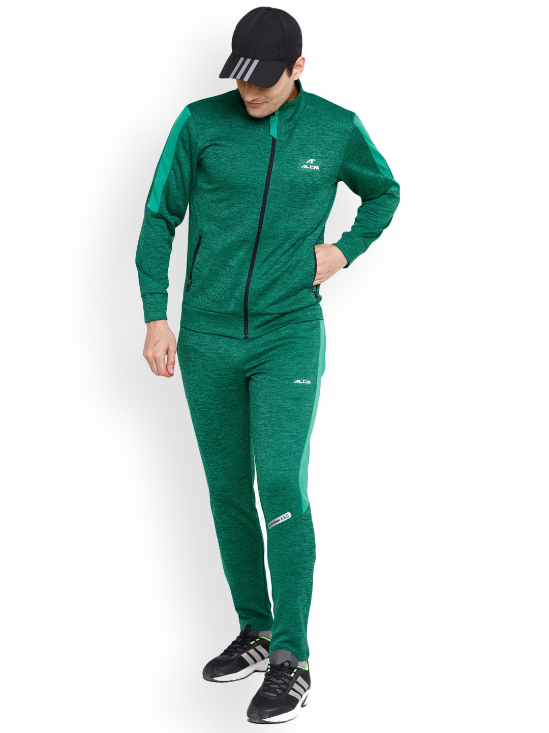 green fleece tracksuit
