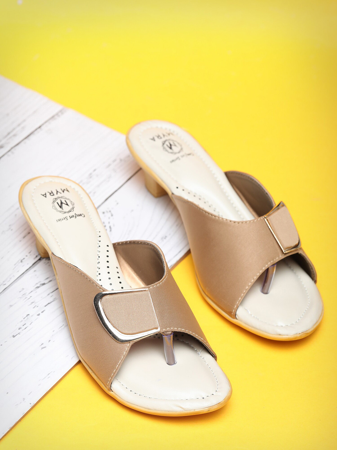 Buy Myra Women Peep Toe Kitten Heels - Heels for Women 21934834 | Myntra