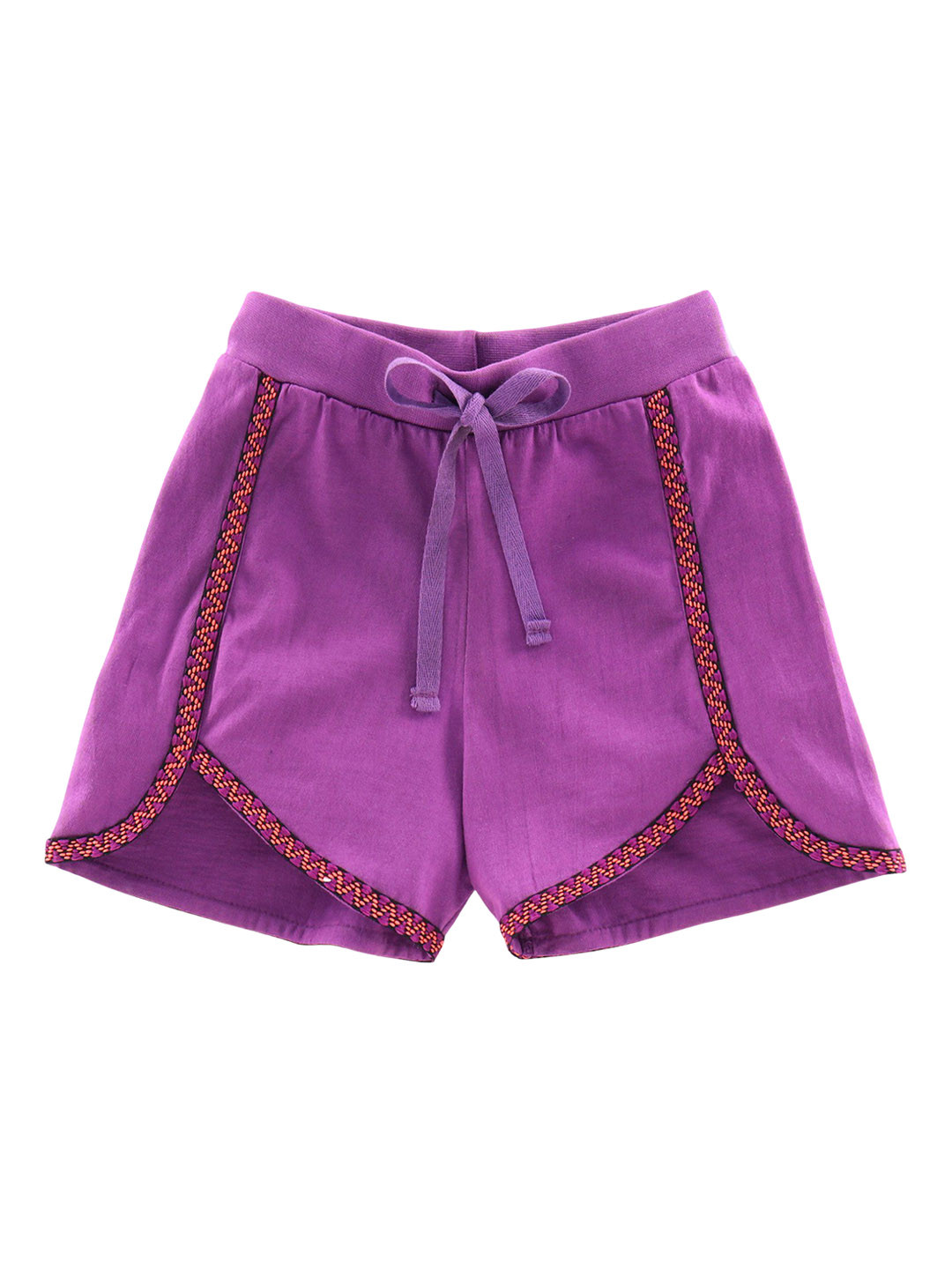 Buy KiddoPanti Girls Knit Hot Pants Pure Cotton Short With Tape Hem