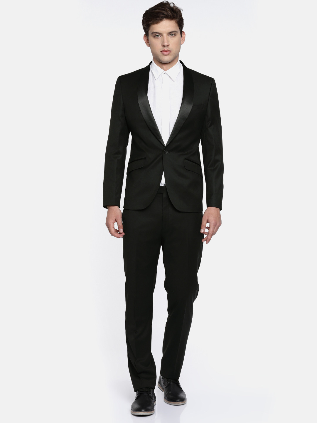 Buy Raymond Men Black Single Breasted Contemporary Fit Formal Suit