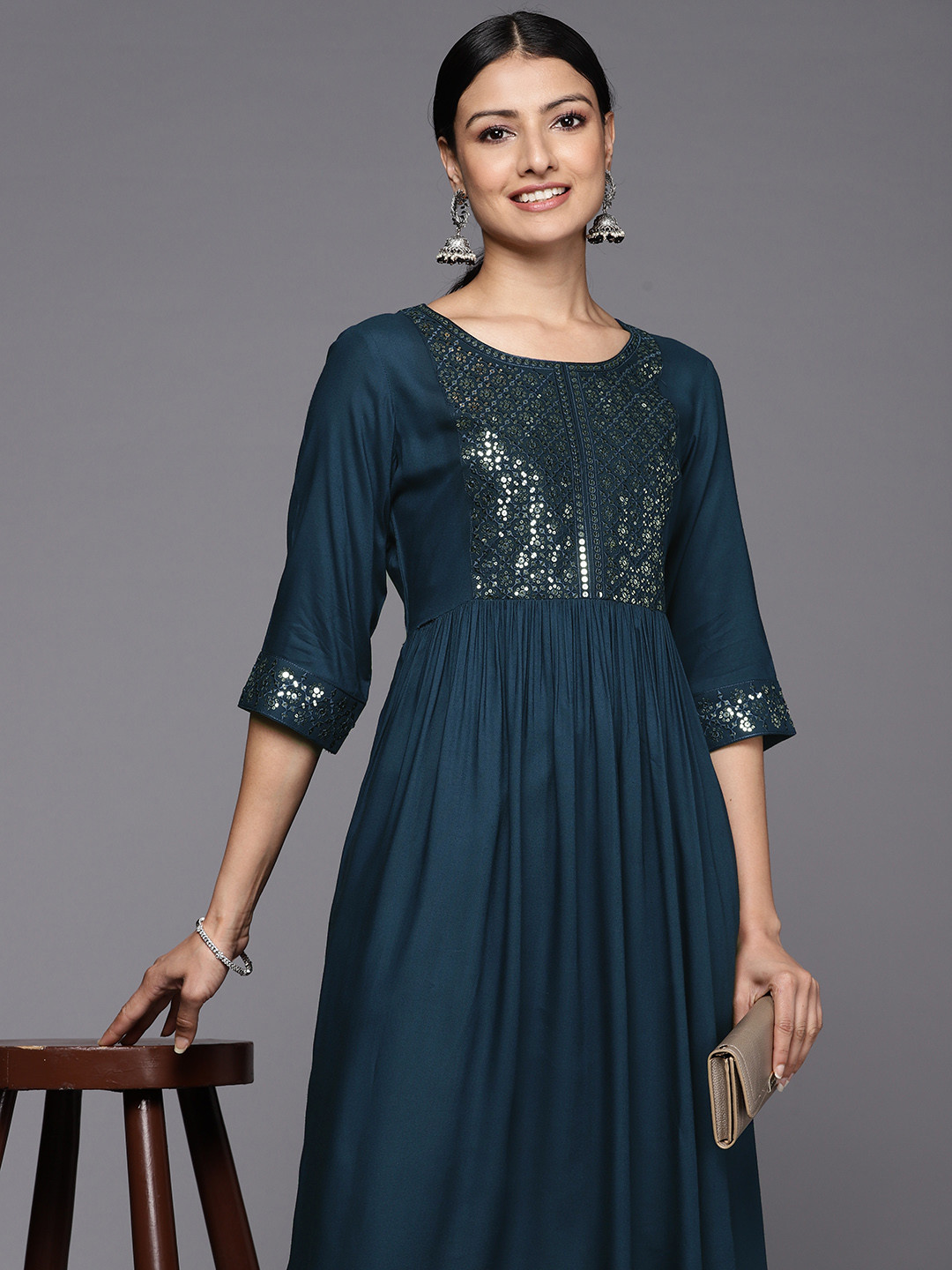 Buy Libas Sequinned Yoke Design Kurta Kurtas for Women 21946888 Myntra