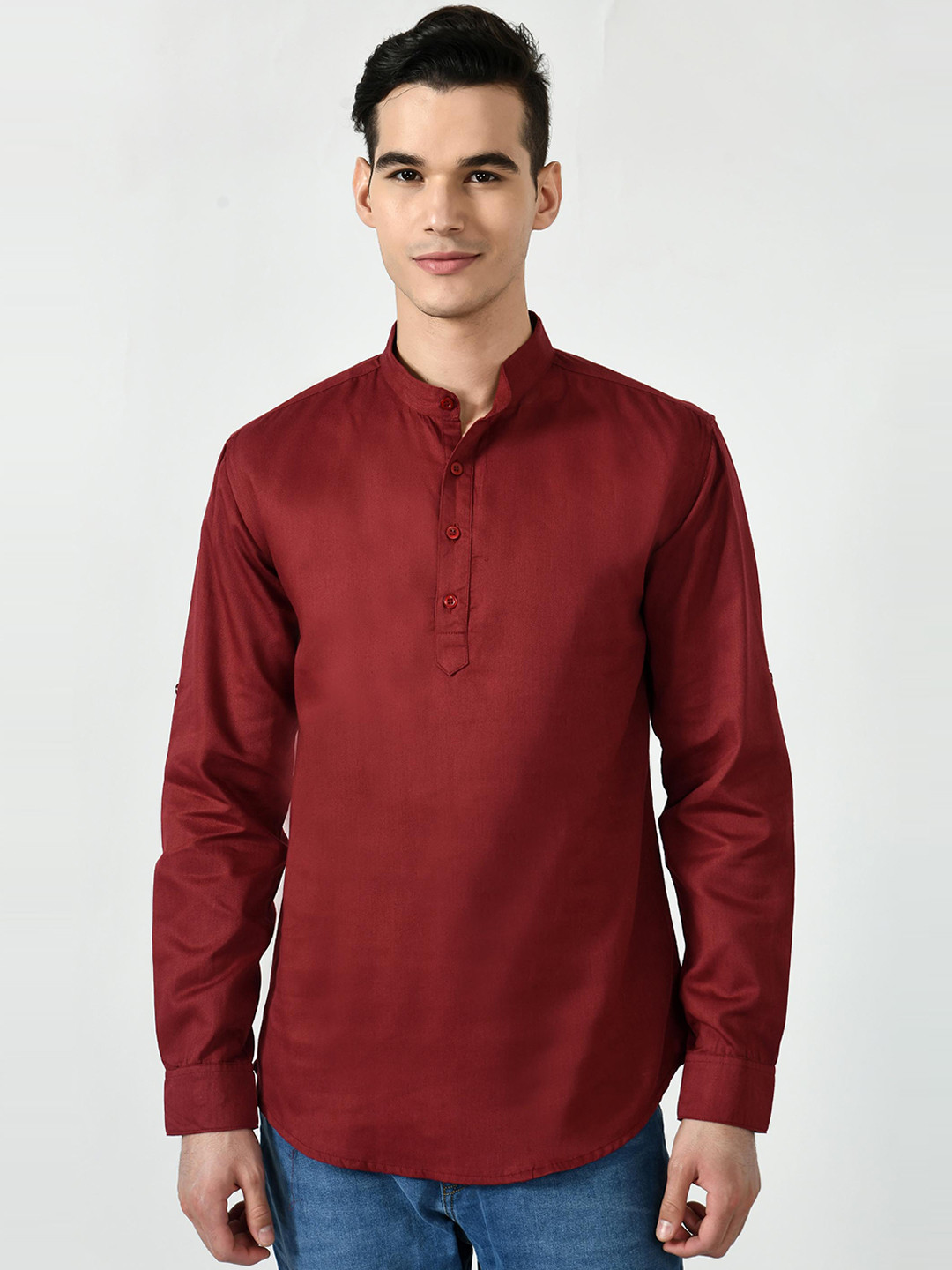 Buy Riara Mandarin Collar Pure Cotton Kurta Kurtas for Men 21951150