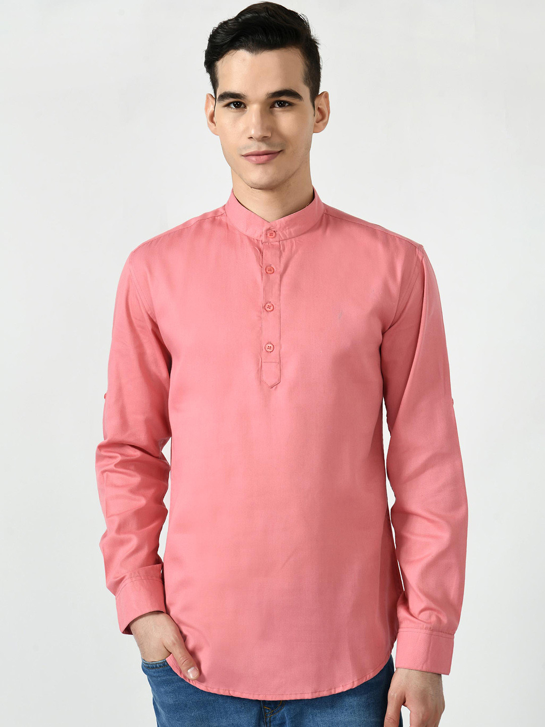 Buy Riara Mandarin Collar Pure Cotton Kurta Kurtas for Men 21951158