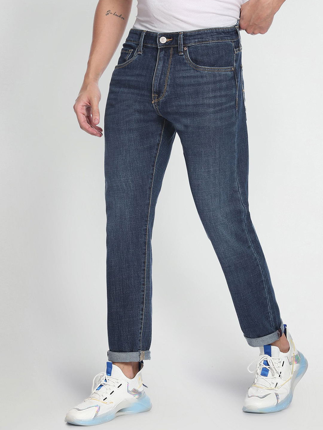 Buy Flying Machine Slash Slim Tapered Fit Classic Vintage Jeans - Jeans ...