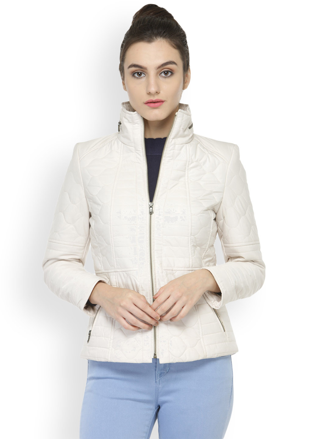 Buy Gipsy Women White Solid Quilted Jacket Jackets for Women 2197632