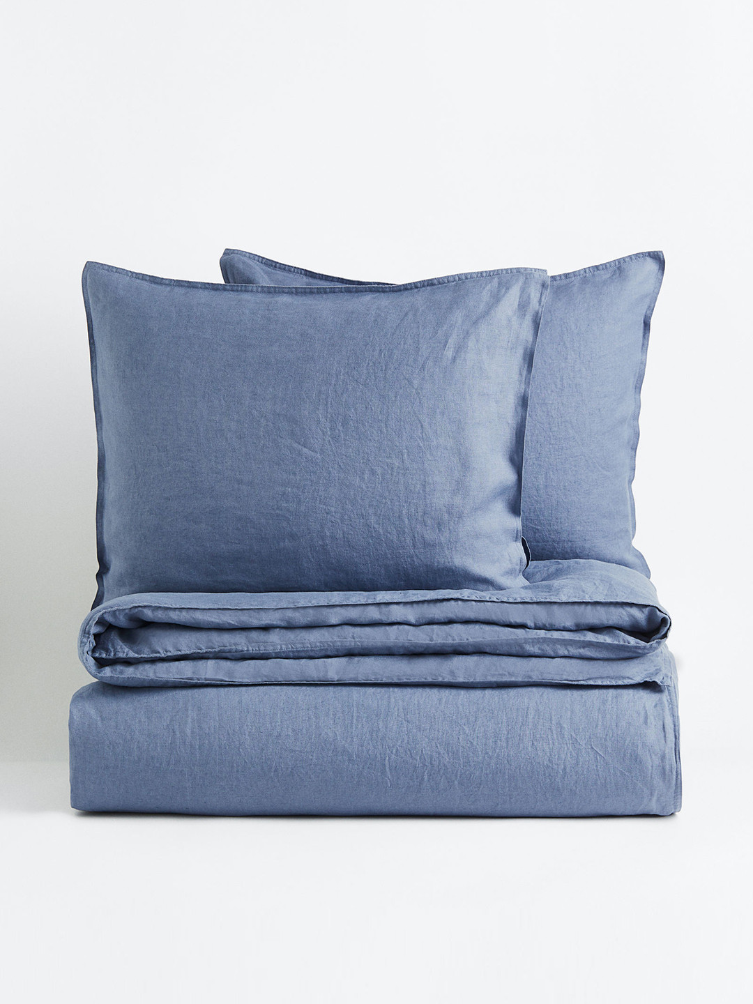 Buy H&M Blue Linen Double King Duvet Cover Set Duvet Cover for Unisex