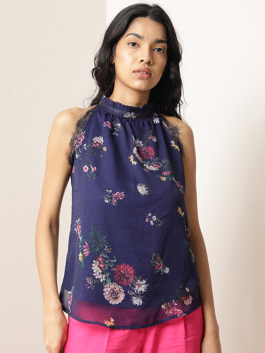 Buy RAREISM Floral Print Halter Neck Top Tops for Women 21985648 Myntra