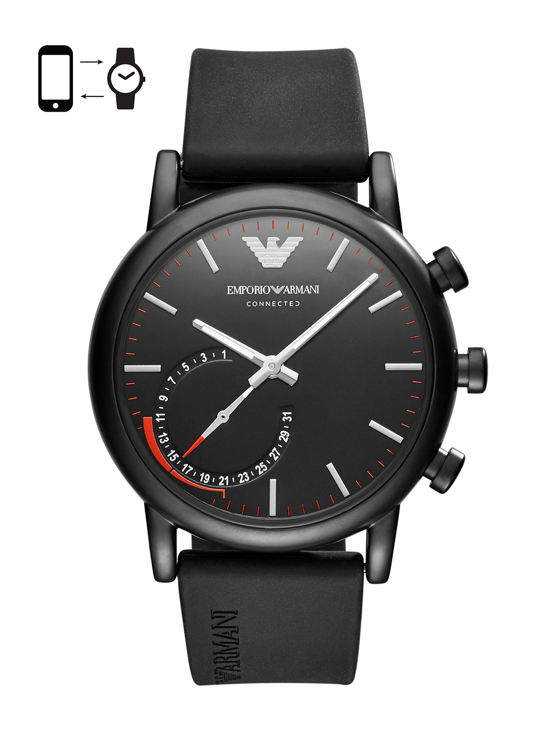 Buy Emporio Armani Connected Men Black Hybrid Smart Watch ART3010 ...
