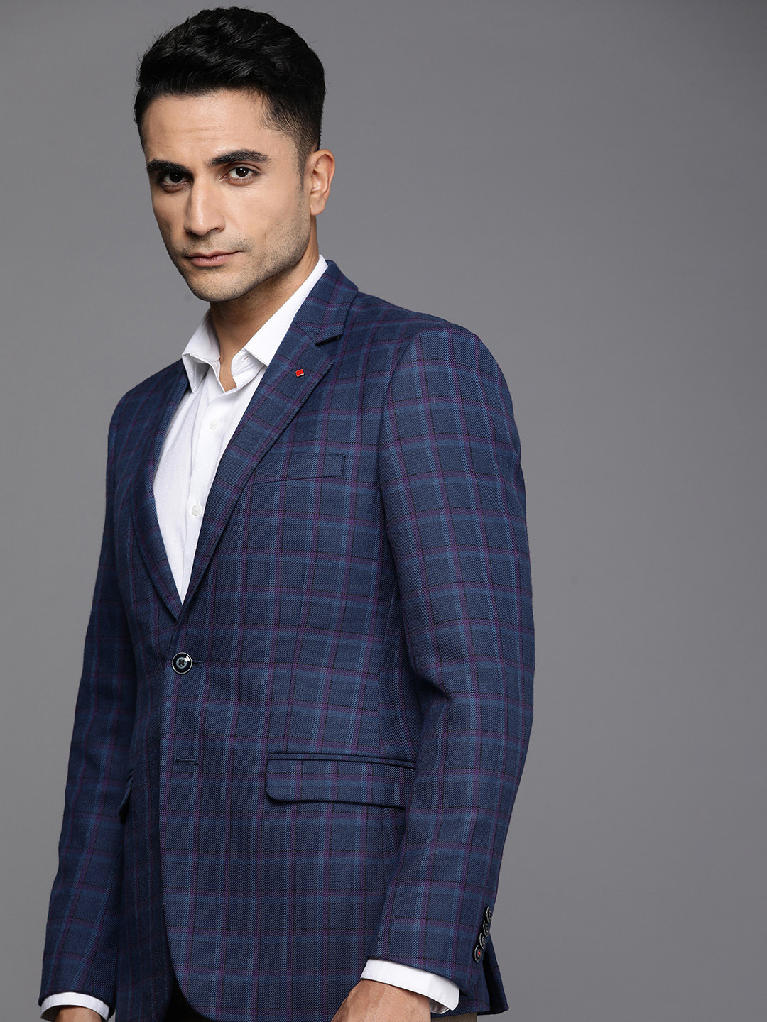 Raymond Men Checked Single Breasted Two Piece Formal Suit main image 0