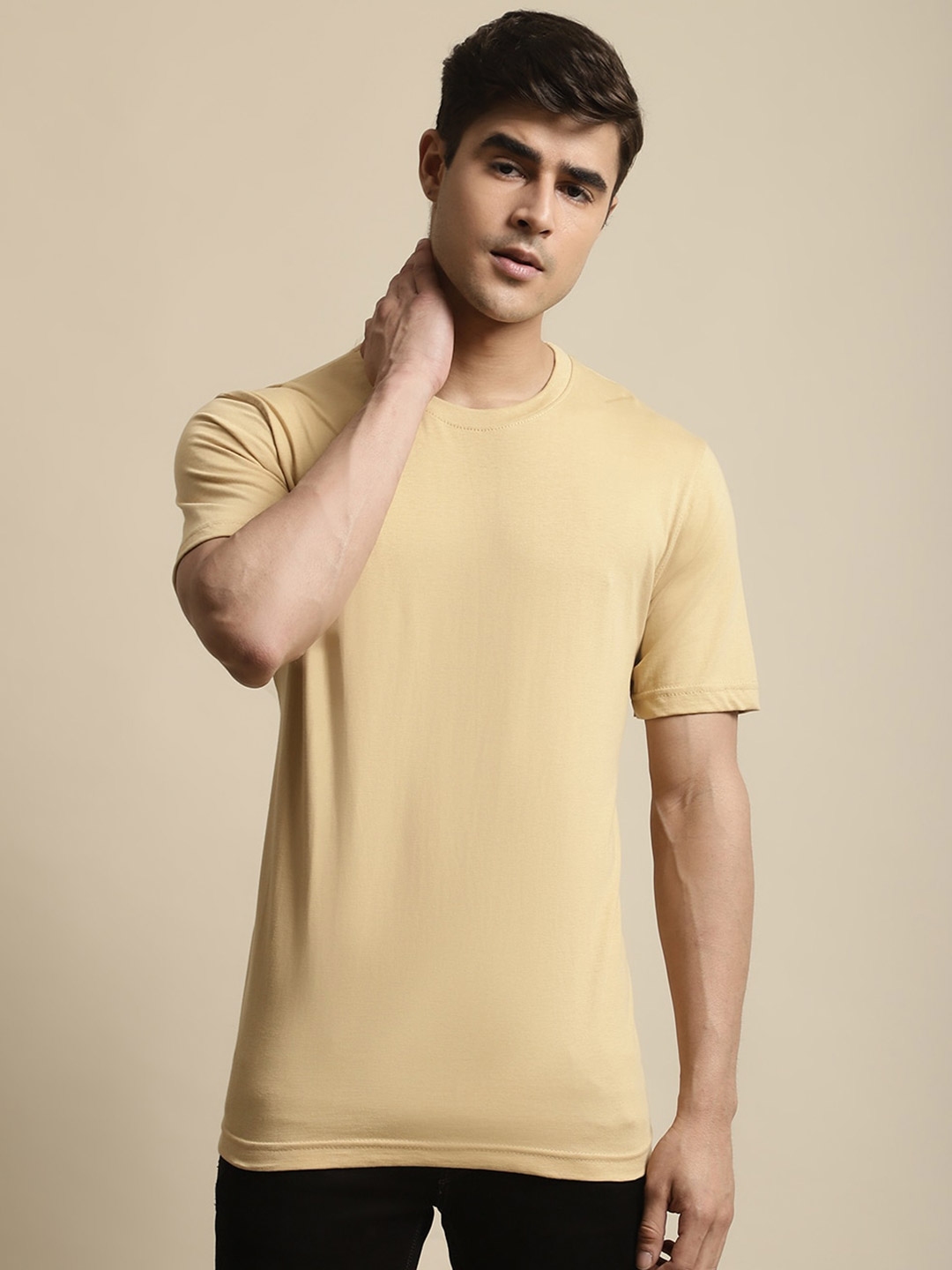 Buy Miaz Lifestyle Round Neck Pure Cotton T Shirt - Tshirts for Men