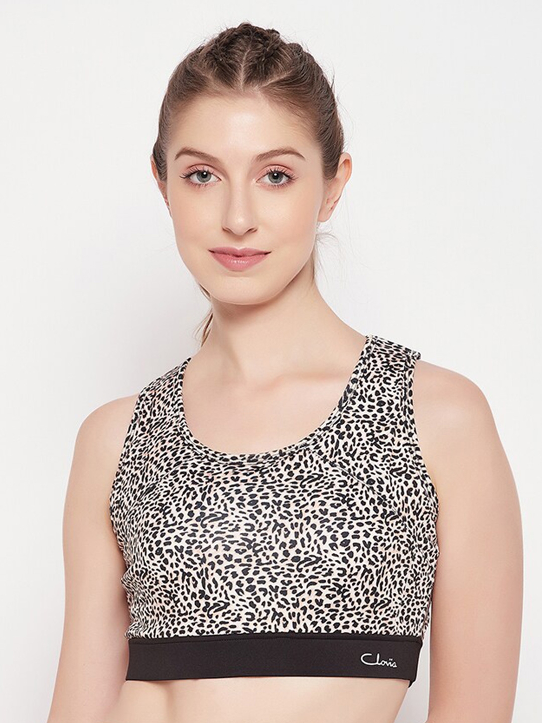 Buy Clovia Animal Printed Lightly Padded Training & Gym Rapid Dry