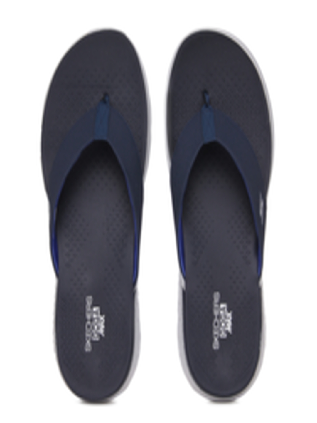 Buy Skechers Men Navy Blue Solid On The Go Thong Flip Flops - Flip ...