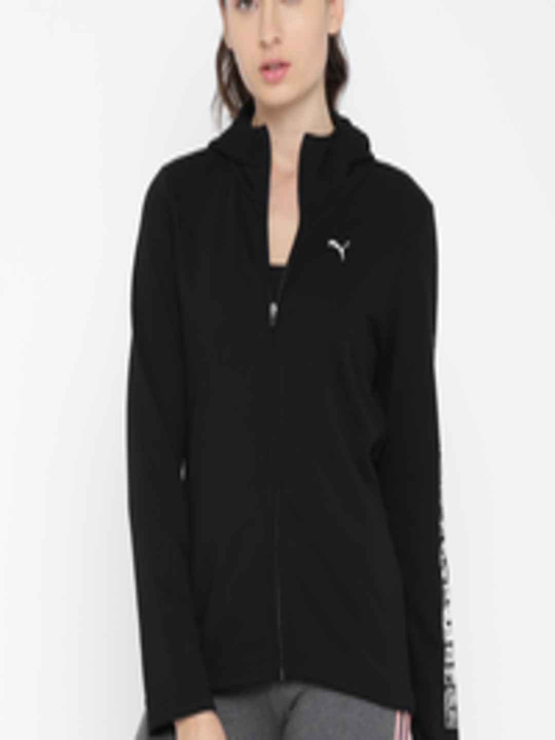 Buy Puma Women Black Solid Sporty Jacket - Jackets for Women 2201626 ...