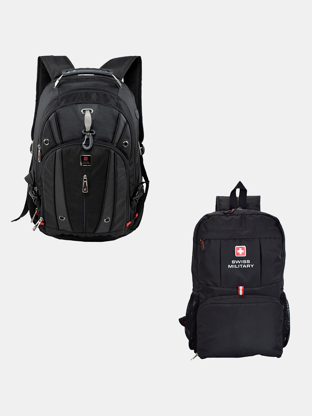Buy SWISS MILITARY Pack Of 2 Medium Laptop Backpack And Foldable Bag