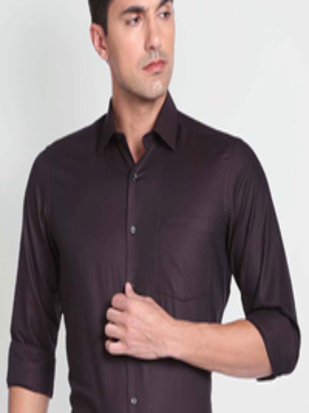 Buy Arrow Spread Collar Self Design Cotton Formal Shirt - Shirts for ...
