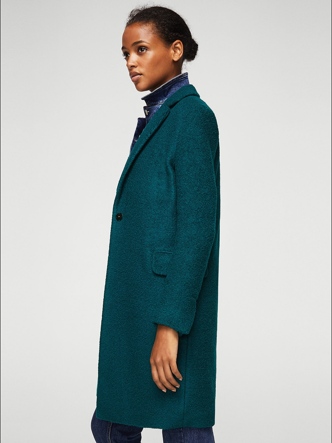 Buy MANGO Green Overcoat - Coats for Women 2202676 | Myntra