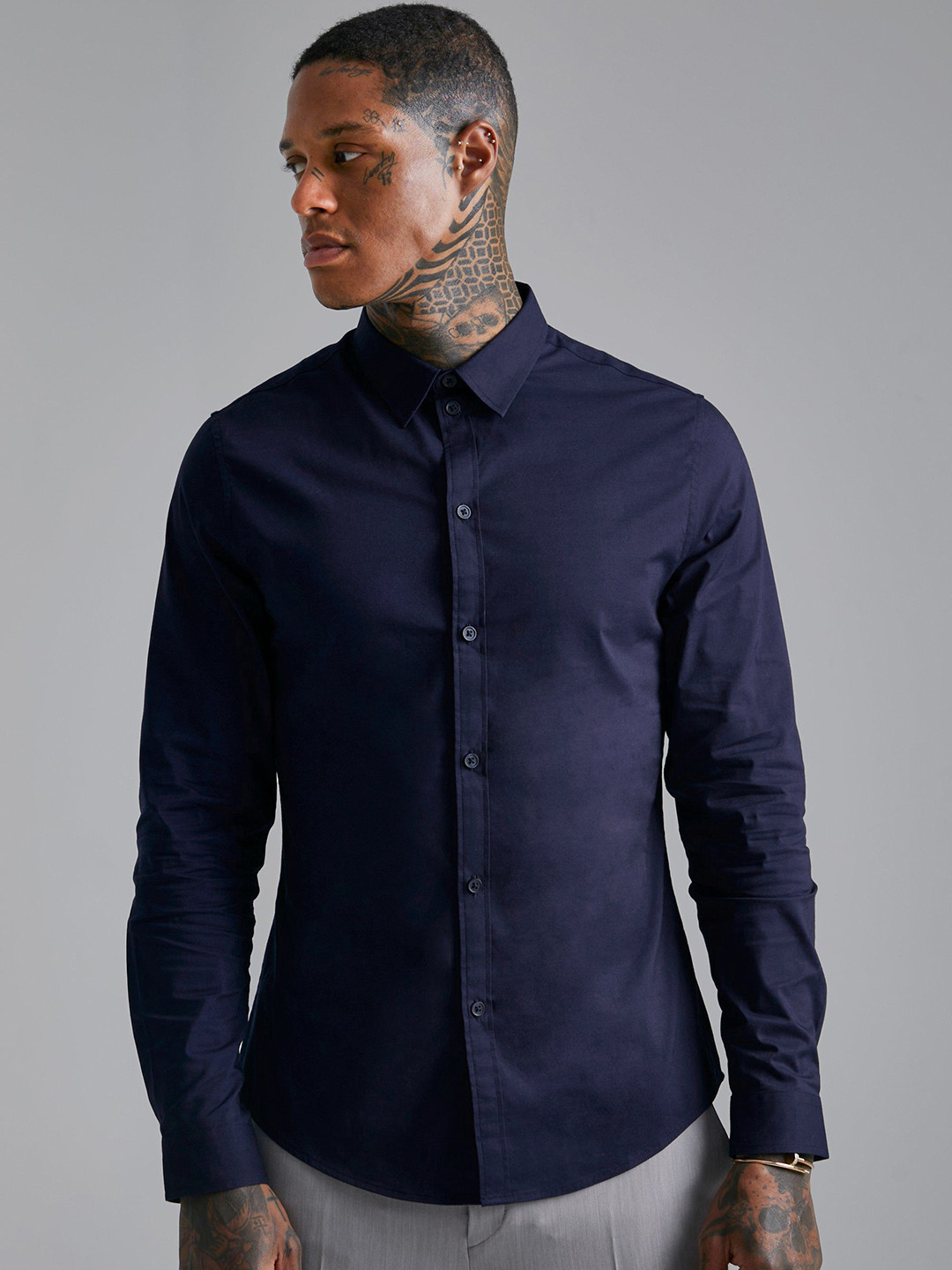 Buy BoohooMAN Slim Fit Semiformal Shirt Shirts for Men 22030450 Myntra