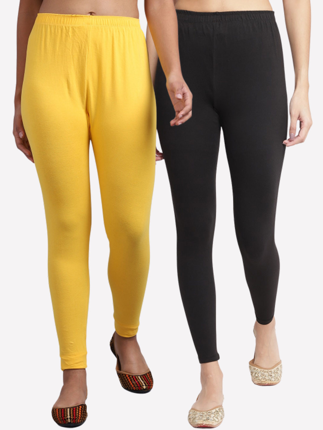 Buy GRACIT Pack Of 2 Cotton Lycra Ankle Length Cotton Leggings buy-gracit-pack-of-2-cotton-lycra-ankle-length-cotton-leggings