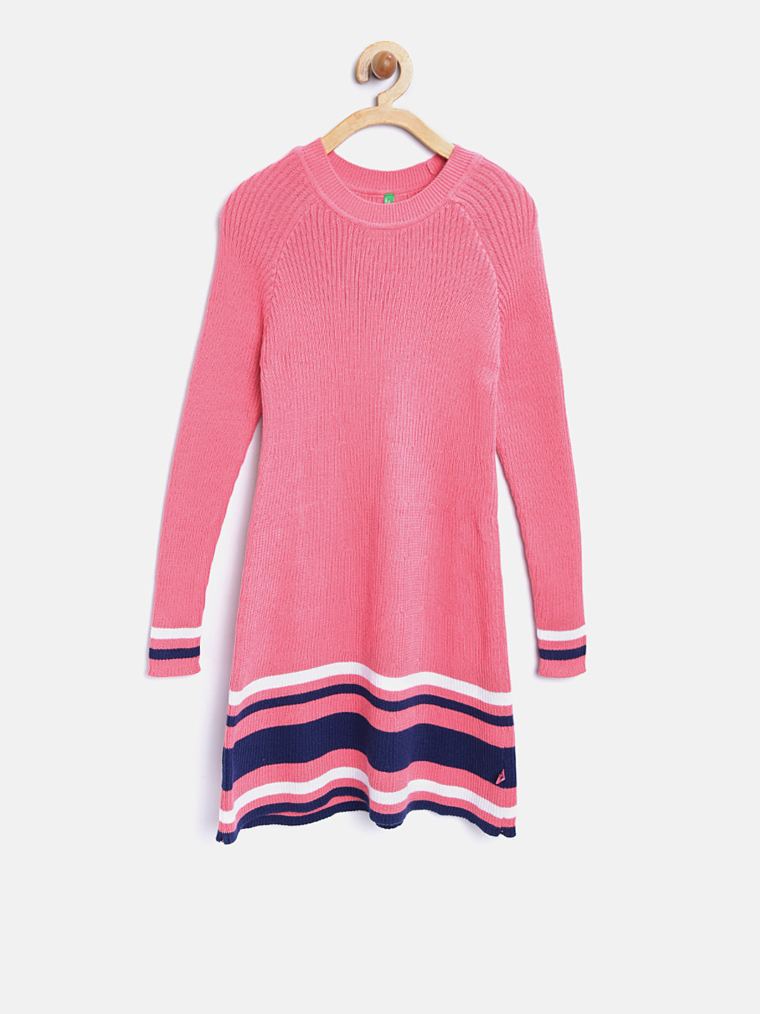 Robe En Laine à Carreaux United Colors Of Benetton - Taille 8, Vert/bleu, Occasion Très Bon état