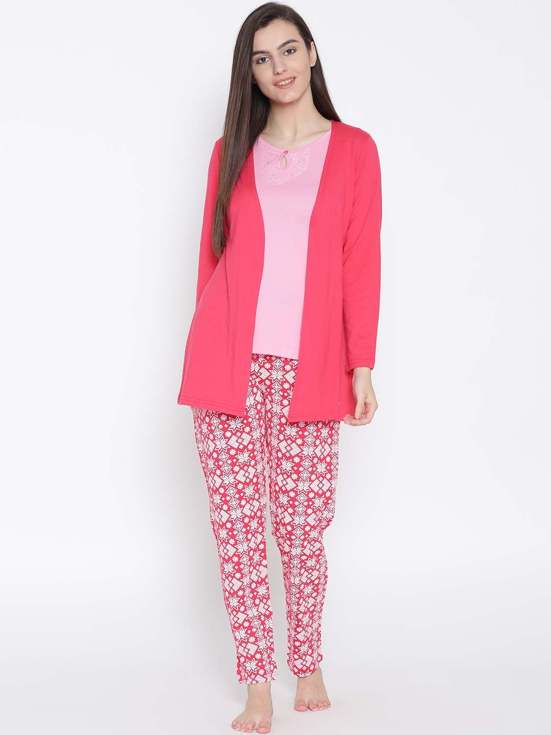 pink night suit for women