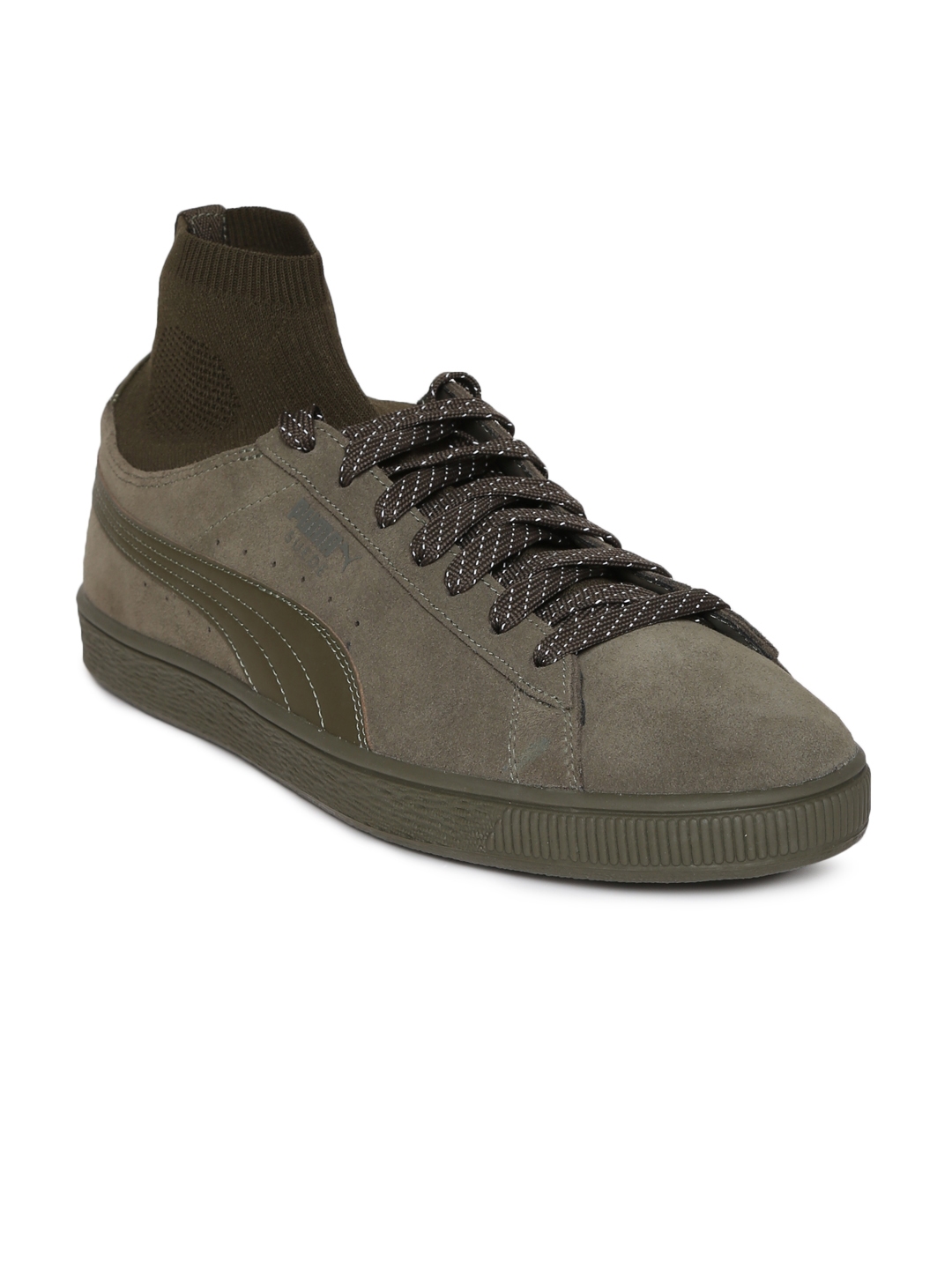 Buy Puma Unisex Olive Green Suede Classic Sock Sneakers - Casual Shoes ...