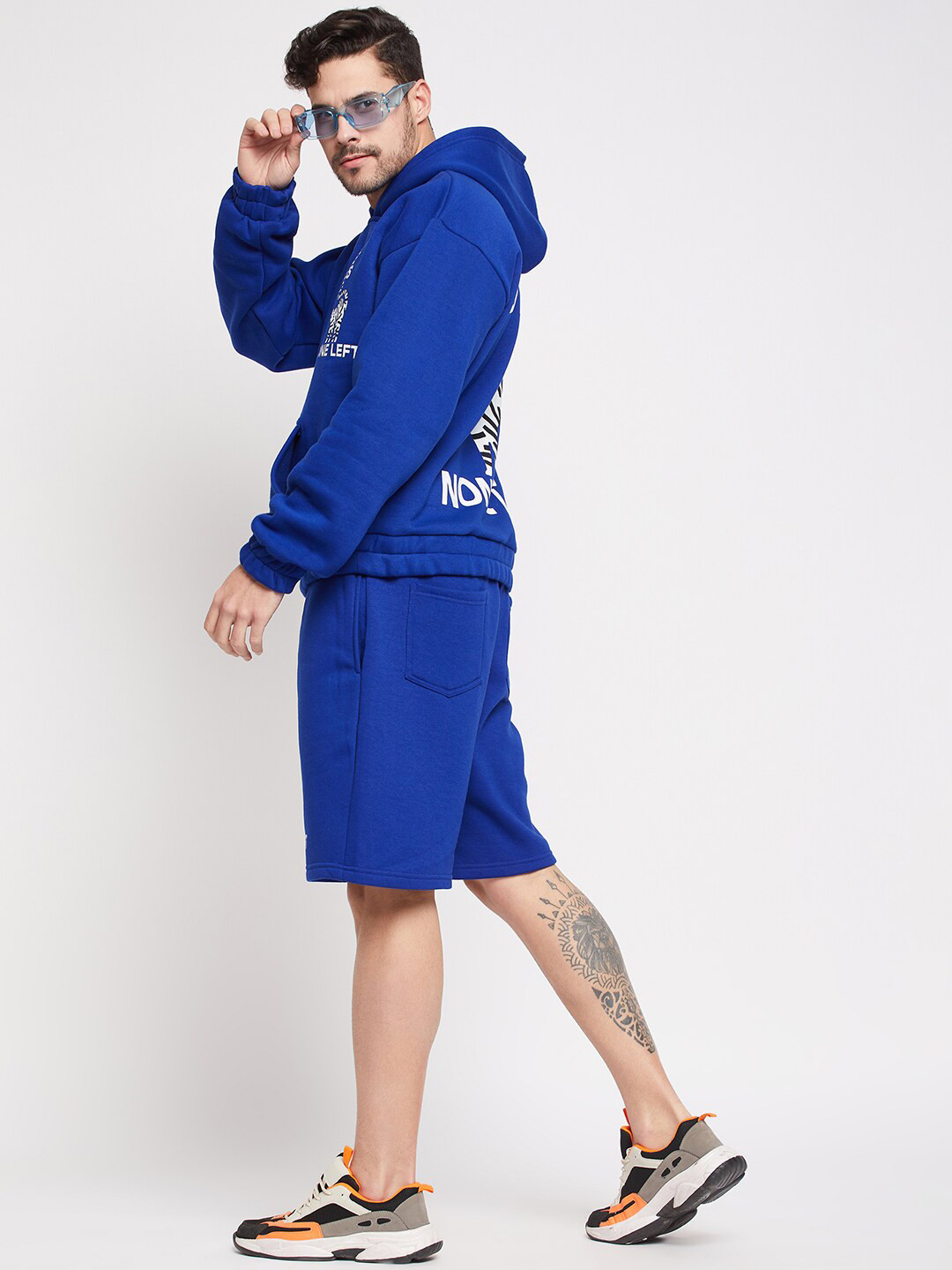 Buy FUGAZEE Men Graphic Printed Mid Rise Pure Cotton Sports Shorts