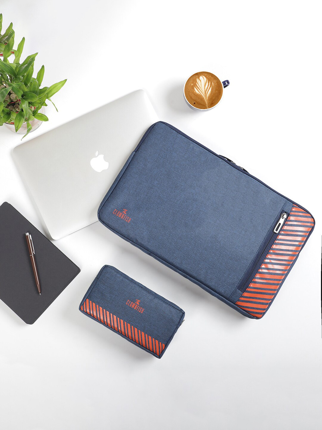 Buy THE CLOWNFISH Algo Solid Laptop Sleeve With Pouch - Laptop Bag for ...