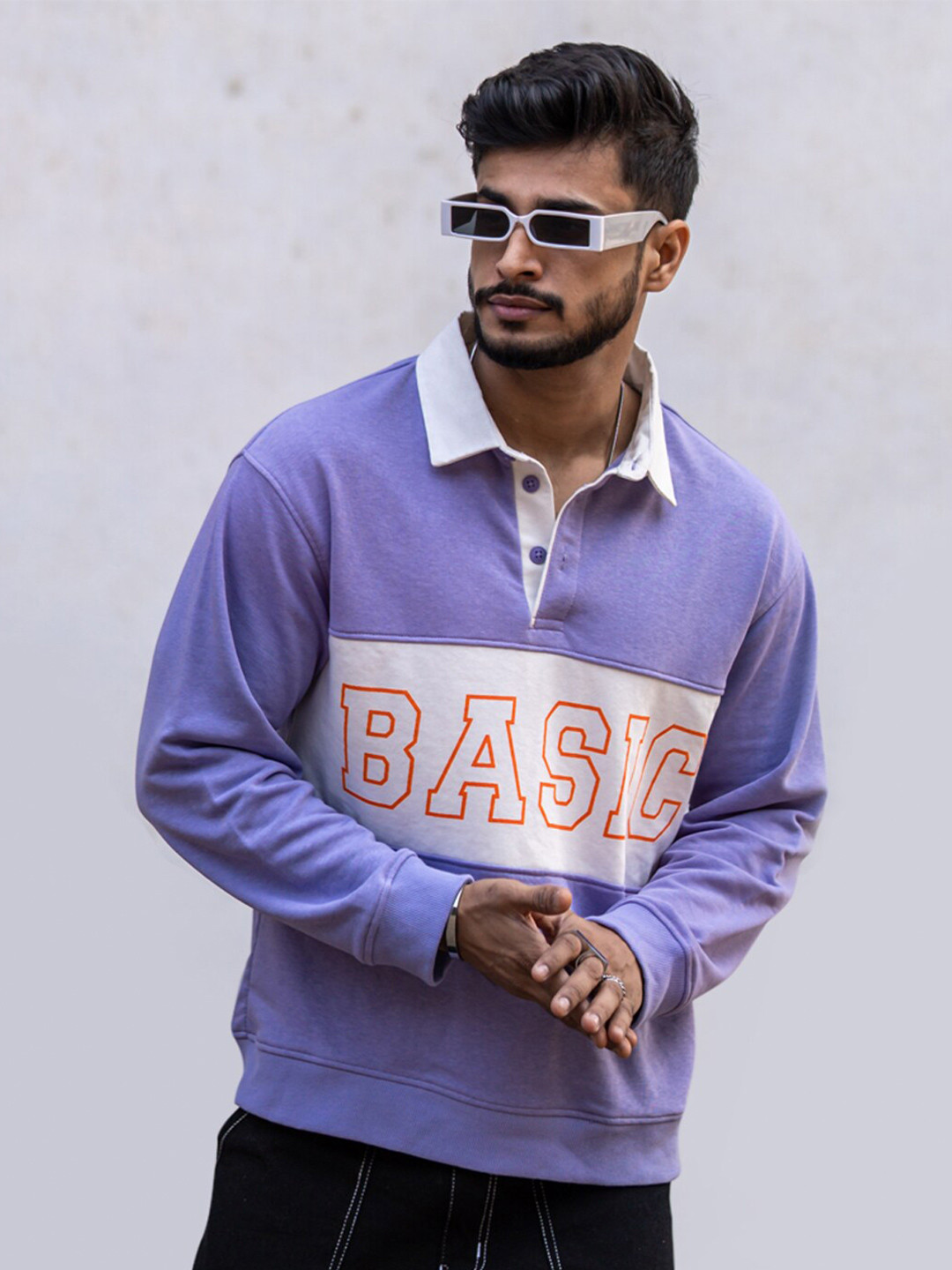 Powerlook Buy Powerlook Typography Printed Polo Collar Colourblocked Oversize T ...