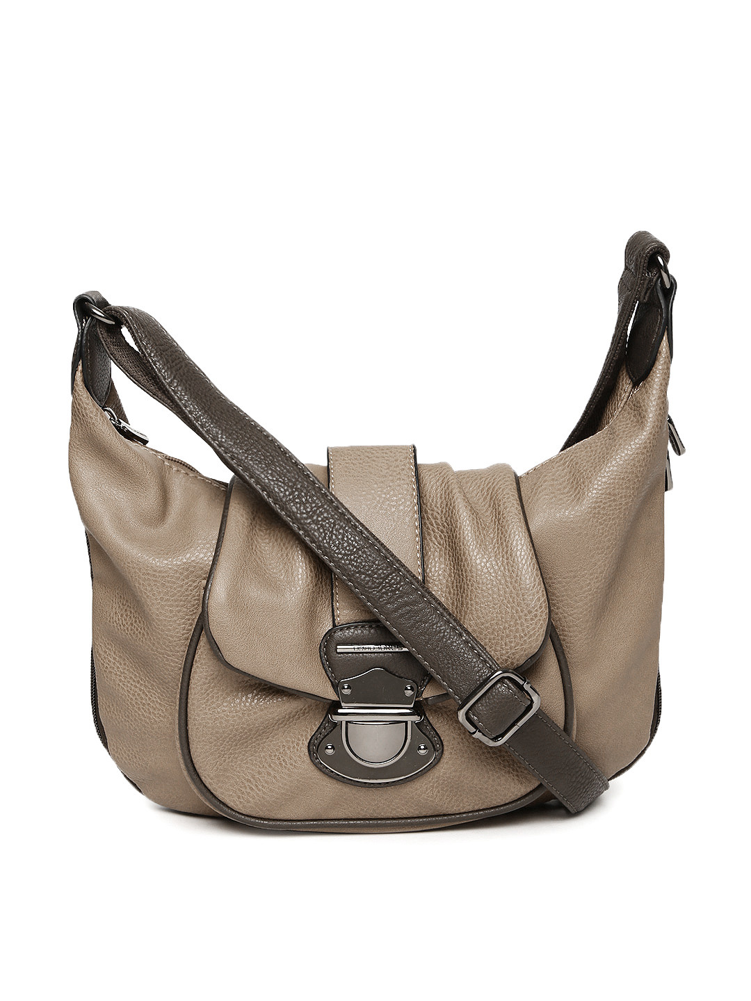 Buy David Jones Taupe Solid Sling Bag Handbags for Women 2204916 Myntra