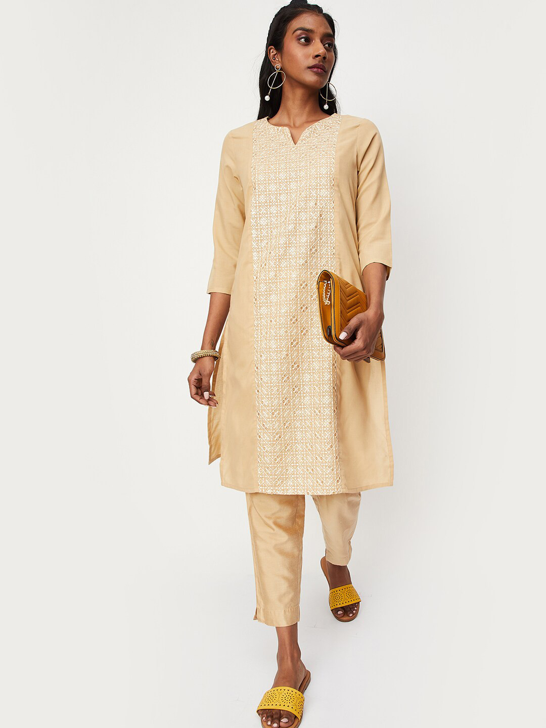 Ethnic Motifs Thread Work  Kurta