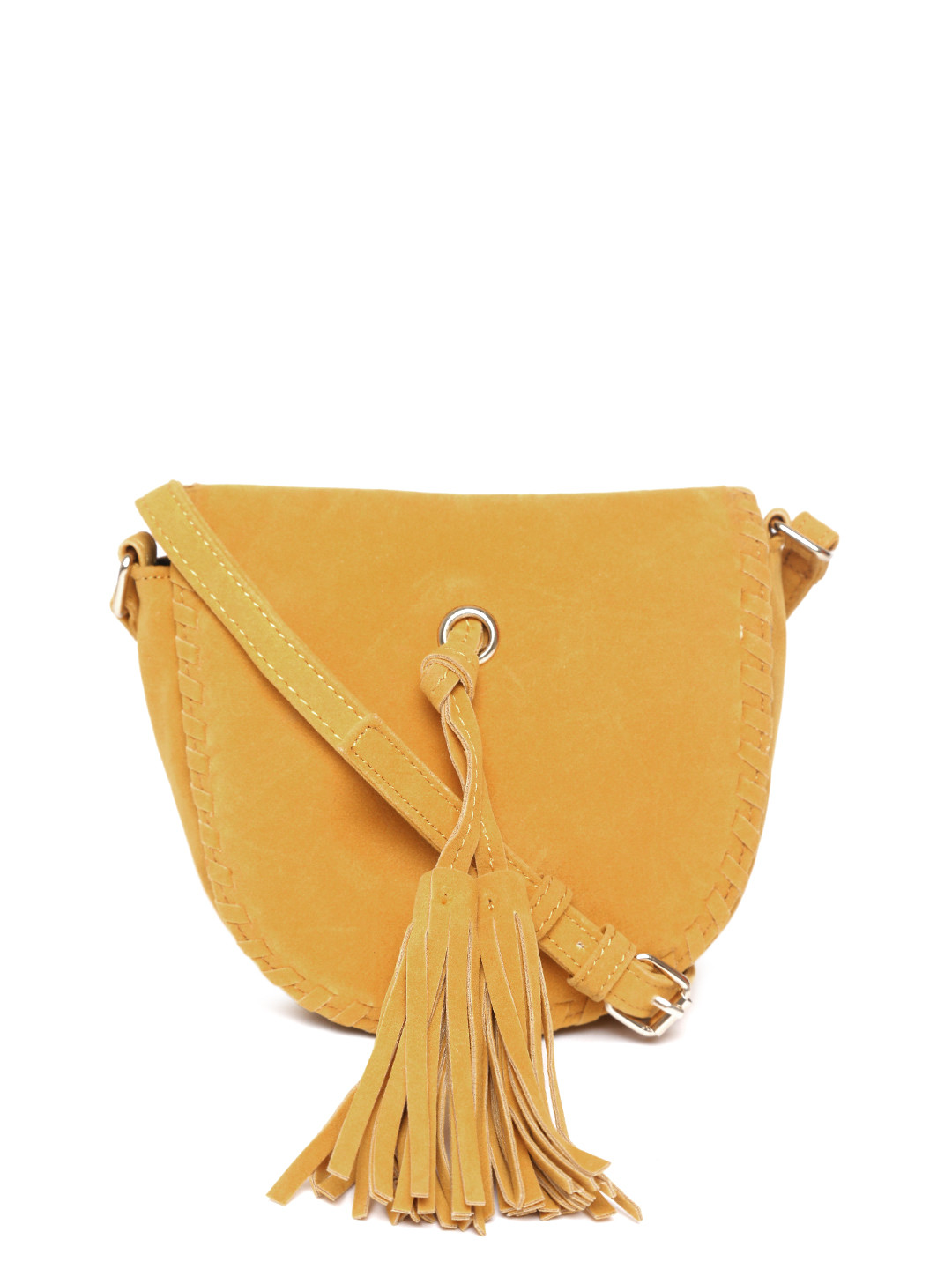 Buy FOREVER 21 Mustard Yellow Solid Sling Bag Handbags for Women